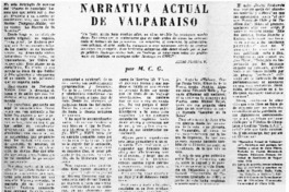 Narrativa actual de Valparaíso