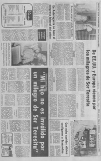 De EE.UU. y Europa vienen por los milagros de Sor Teresita.