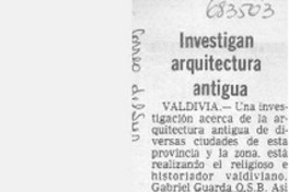 Investigan arquitectura antigua.