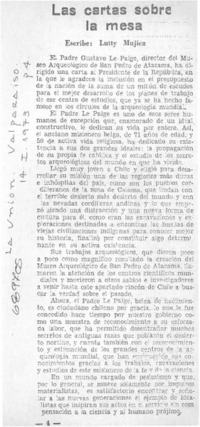 Las cartas sobre la mesa