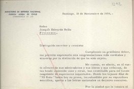 [Carta] 1959 noviembre 18, Santiago, [Chile] [a] Joaquín Edwards Bello