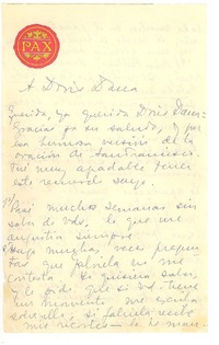 [Carta] [1955?], [Montevideo, Uruguay] [a] Doris Dana, [New York]