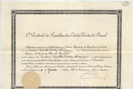 [Carta patente] [aceptando el nombramiento de Gabriela Mistral como Cónsul de Niteroi, Estado de Río de Janeiro en Brasil.]