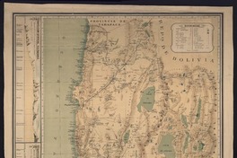 Carta jeografica del desierto i cordilleras de Atacama