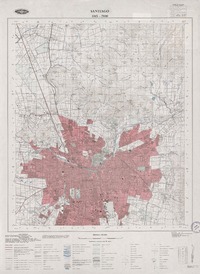 Santiago 3315 - 7030 [material cartográfico] : Instituto Geográfico Militar de Chile.
