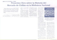 Presentan libro sobre la historia del Mercado de Chillán en la Biblioteca Nacional