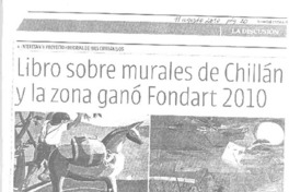 Libro sobre murales de Chillán y la zona ganó Fondart 2010