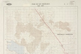 Paso de San Francisco 2645 - 6815 [material cartográfico] : Instituto Geográfico Militar de Chile.