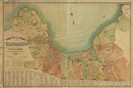 Plano de la ciudad de Valparaíso  [material cartográfico] aumentado y correjido por Francisco E. Garnham, director de obras municipales.