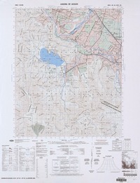 Laguna de Aculeo (33° 45' - 70° 45')  [material cartográfico] preparado y publicado por el Instituto Geográfico Militar.