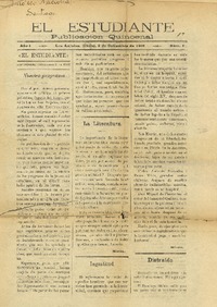 El Estudiante órgano del Liceo de Los Anjeles.