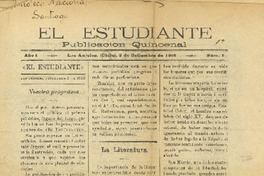 El Estudiante órgano del Liceo de Los Anjeles.