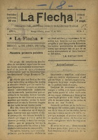 La Flecha órgano del Centro Jorge Errázuriz Tagle.