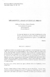Miramontes, Armas antárticas, firbas  [artículo] Gilberto Triviños y Edson Faúndez.