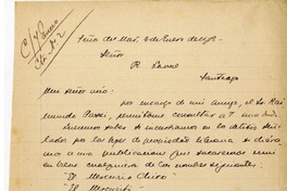 [Carta] 1902 enero 3, Viña del Mar, Chile [a] Ramón A. Laval  [manuscrito] Carlos Pezoa Véliz.