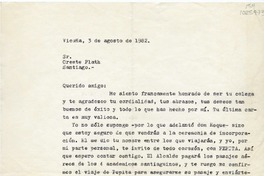 [Carta] 1982 agosto 3, Vicuña, Chile [a] Oreste Plath  [manuscrito] Héctor Carreño L.