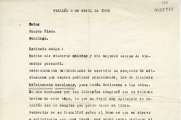 [Carta] 1982 abril 8, Chillán, Chile [a] Oreste Plath  [manuscrito] Edmundo Guiñez Celis.