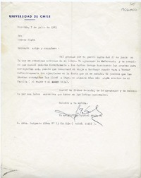 [Carta] 1983 julio 7, Chillán, Chile [a] Oreste Plath  [manuscrito] Juan Gabriel Araya.