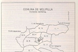 Comuna de Melipilla división distrital. [material cartográfico] :