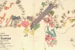 Plano de las Salitreras de Aguas Blancas conforme con sus títulos  [material cartográfico] Delegación Fiscal de Salitreras.