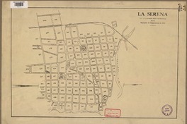 La Serena con la numeración oficial de manzanas [material cartográfico] : de la Asociación de Aseguradores de Chile