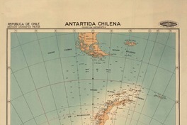 Antártida chilena proyección ortográfica [material cartográfico]: República de Chile, Instituto Geográfico Militar.