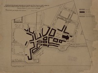 Croquis de la parte destruida en el incendio del 15 de febrero de 1879 : copiado de un plano de la ciudad de Ancud del director de Obras Públicas de esta ciudad [material cartográfico] por Francisco García C.