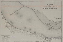 Via fluvial entre Concepción i Angol : Santa Juana i Talcamávida [Material cartográfico] levantado por Pascual Binimelis.