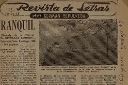 Ranquil  [artículo] Germán Sepúlveda.