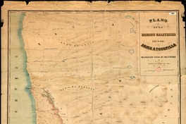 Plano de la Región salitrera desde Arica a Tocopilla  [material cartográfico] Delegación Fiscal de Salitreras ; litografiado por J. Méndez.