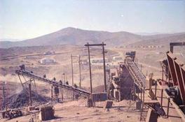 Panorámica de las obras de construcción de la Mina de Hierro El Algarrobo