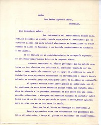 [Carta] 1917 mayo 19 Los Andes, Chile <a> Pedro Aguirre Cerda, Chile