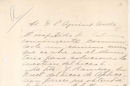[Carta], 1921 abr. 24 Santiago, Chile <a> Pedro Aguirre Cerda, Chile