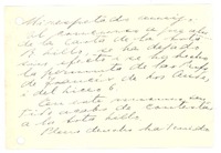 [Carta, 1920 o 1921] Temuco?, Chile <a> Pedro Aguirre Cerda, Chile