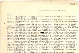 [Carta] 1943 mar. 16, Santiago, [Chile] [a] Gabriela Mistral