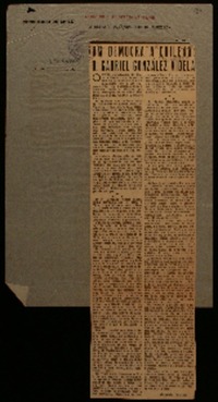 Um democrata chileno d. Gabriel González Videla