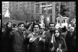 [Manifestación en el bandejón central de Alameda]