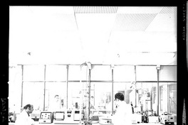 [Científicos trabajando en el laboratorio del Campo Experimental Iansa]