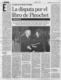 La disputa por el libro de Pinochet  [artículo] María Irene Soto.