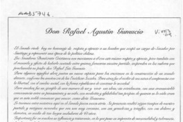 Don Rafael Agustín Gumucio  [artículo] Carmen Frei Ruiz- Tagle.