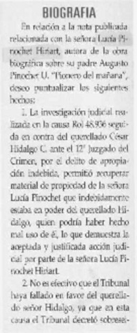 Biografía  [artículo] Tulio Díaz Trincado.