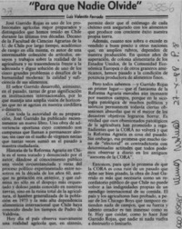 "Para que nadie olvide"  [artículo] Luis Valentín Ferrada.