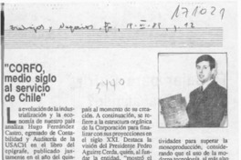"Corfo, medio siglo al servicio de Chile"  [artículo].