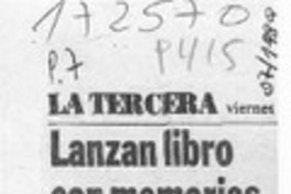 Lanzan libro con memorias de E. Frei M.  [artículo].