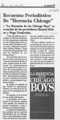 Recuento periodístico de "Herencia Chicago"  [artículo].