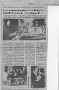 Ayer se conmemoró octavo aniversario del fallecimiento de ex Presidente Frei  [artículo].
