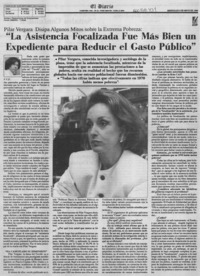 "La asistencia focalizada fue más bien un expediente para reducir el gasto público"
