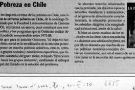Pobreza en Chile  [artículo].