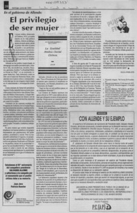 El privilegio de ser mujer