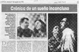 Crónica de un sueño inconcluso  [artículo] Myriam Olate.